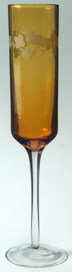 Cherry Blossom Amber Fluted Champagne by Artland-1