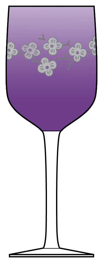 Cherry Blossom Amethyst Water Goblet by Artland-1