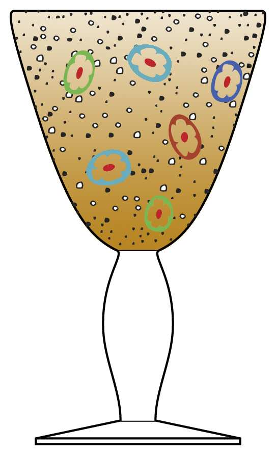 Fiore Amber Water Goblet by Artland-1