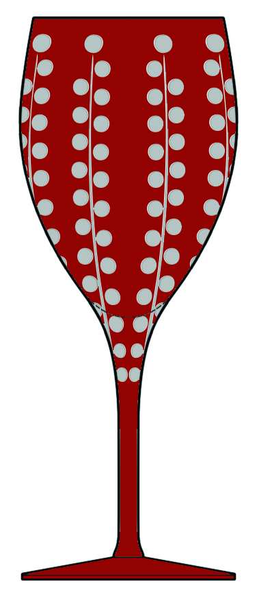 Bublinka Red Water Goblet by Artel-1
