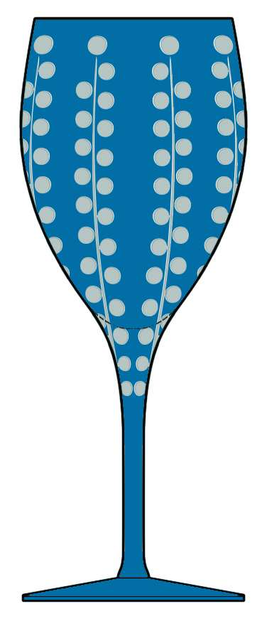 Bublinka Peacock (Teal) Water Goblet by Artel-1