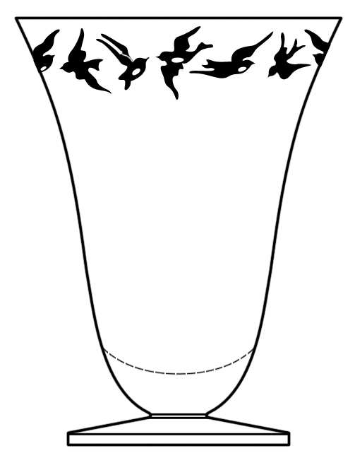 Blackbirds Stemless Water Goblet by Artel-1