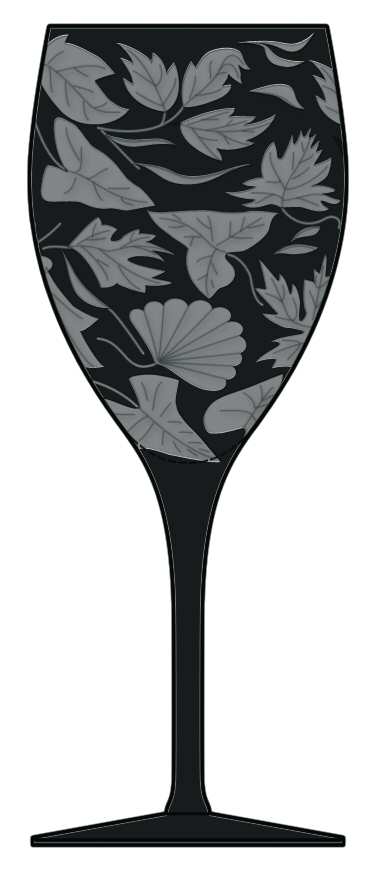 Foliage Black Water Goblet by Artel-1