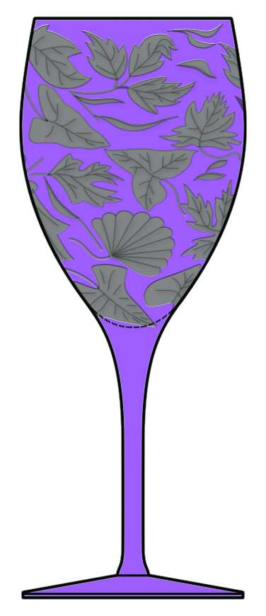 Foliage Purple Water Goblet by Artel-1
