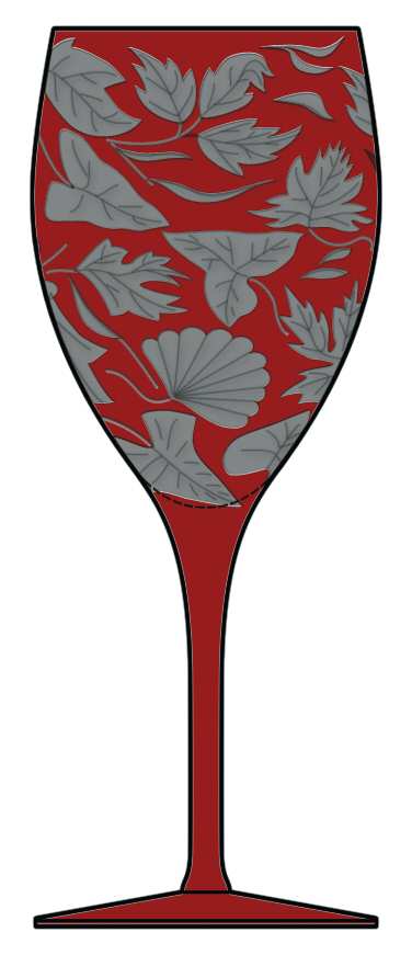 Foliage Red Water Goblet by Artel-1