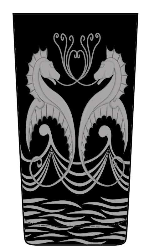 Poseidon Black Highball Glass by Artel-1