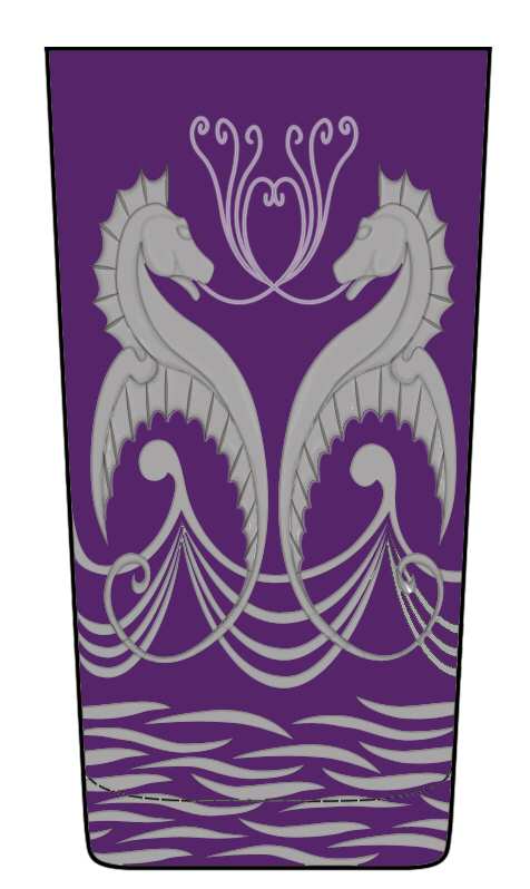 Poseidon Purple Highball Glass by Artel-1