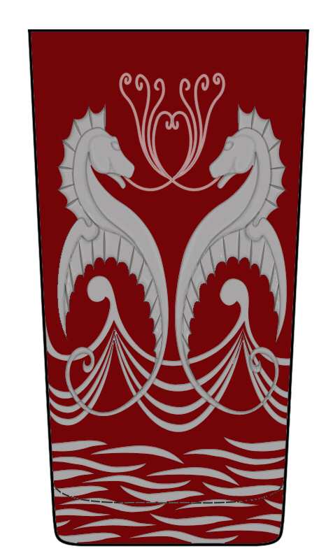 Poseidon Red Highball Glass by Artel-1
