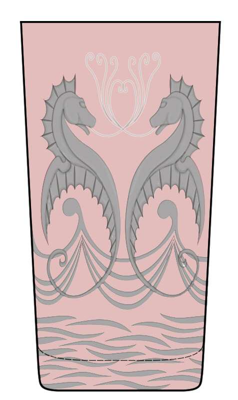 Poseidon Rose Highball Glass by Artel-1