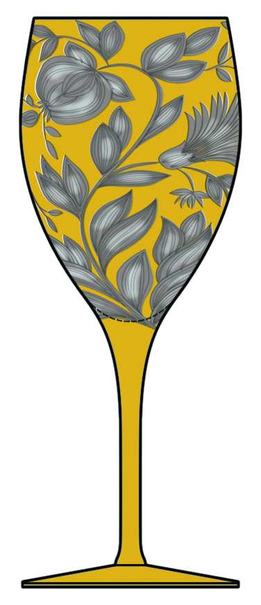 Verdure Amber Water Goblet by Artel-1
