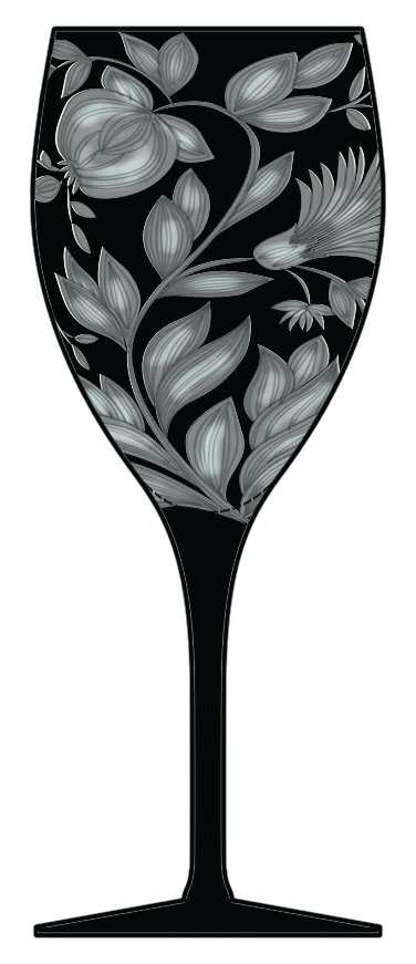 Verdure Black Water Goblet by Artel-1