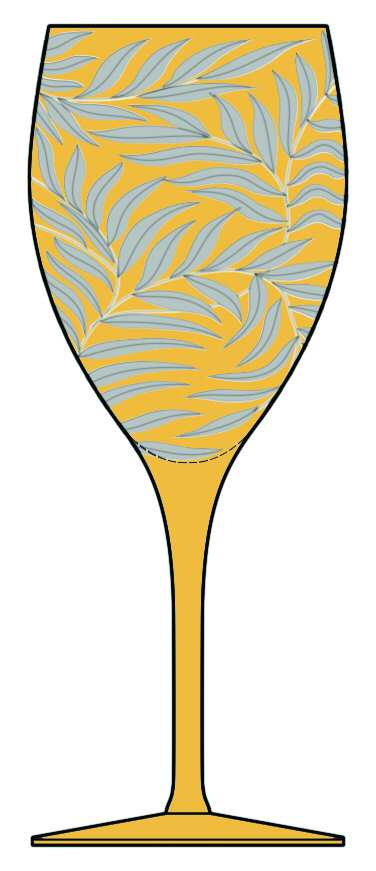 Willow Amber Water Goblet by Artel-1