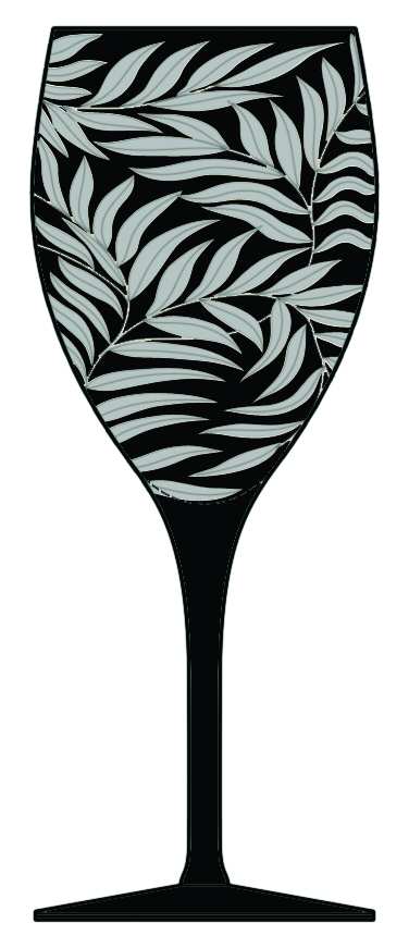 Willow Black Water Goblet by Artel-1