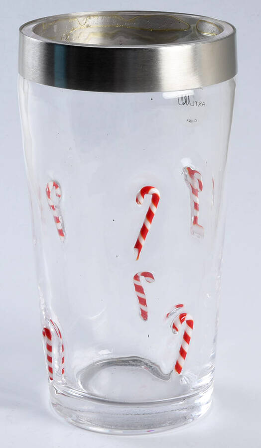 Candy Cane Cocktail Shaker No Lid by Artland-1