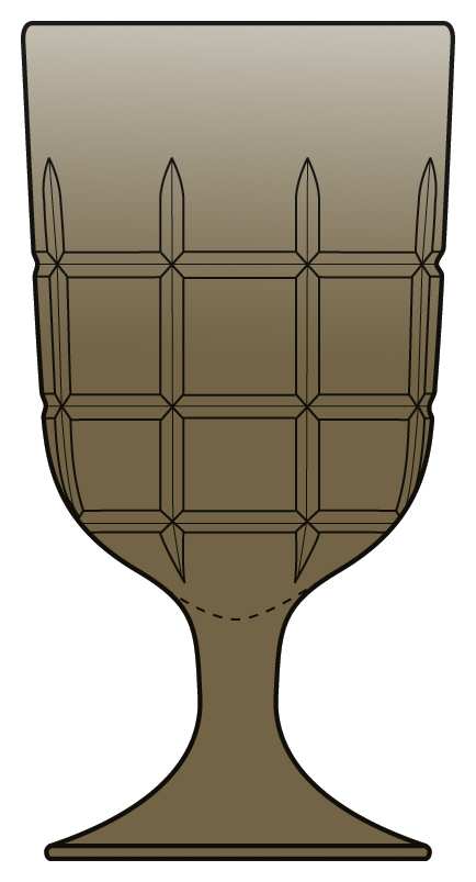 Tartan Brown Water Goblet by Anchor Hocking-1