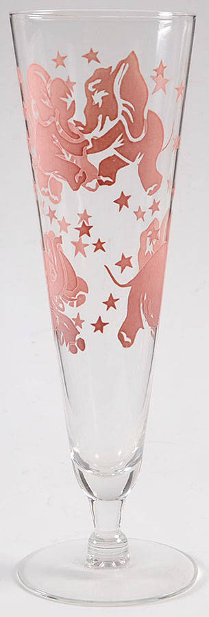 Pink Elephant Pilsner Glass by Hazel-Atlas-1