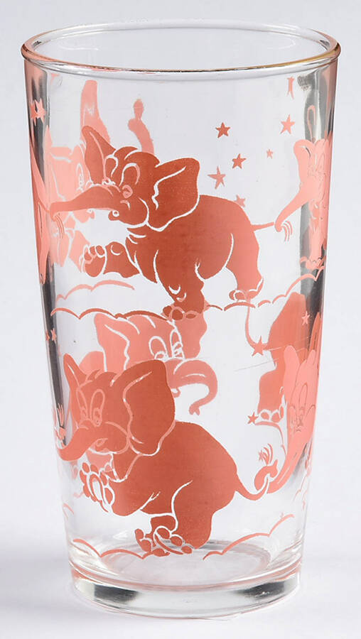 Pink Elephant 10 Oz Flat Tumbler by Hazel-Atlas-1