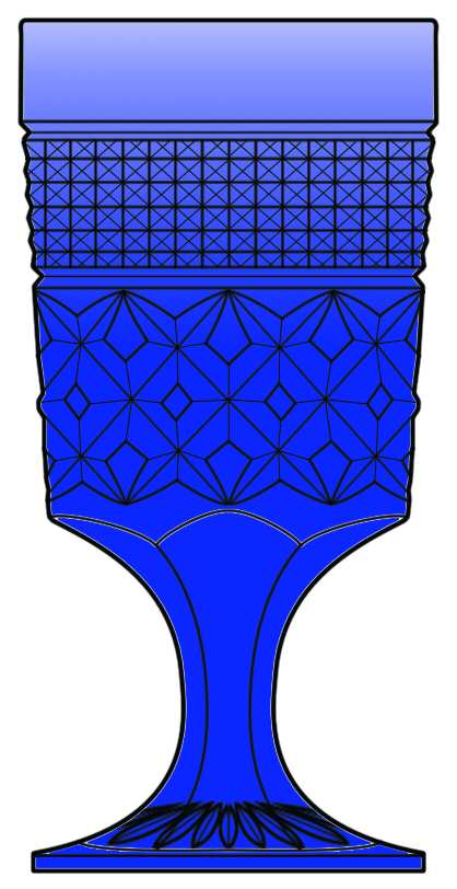 Wexford Blue Water Goblet by Anchor Hocking-1