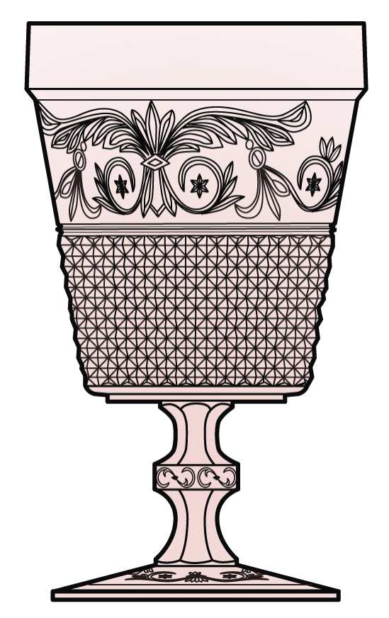 Tivoli (Goblets) Pink Water Goblet by Anthropologie Glass-1