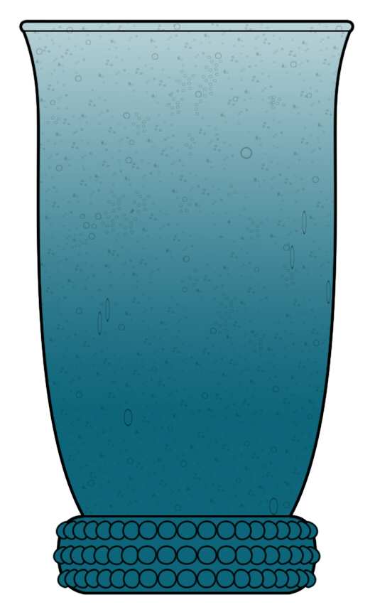 Tulip (Tumblers) Blue Flat Tumbler by Anthropologie Glass-1