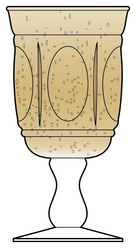 Evelina Goblet-All Purpose/Amber by Anthropologie Glass-1
