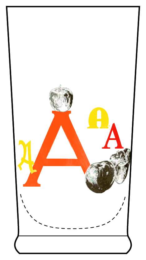 Alphabet (Tumblers) Flat Tumbler by Anthropologie Glass-1