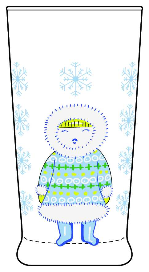 Let It Snow Flat Tumbler by Anthropologie Glass-1