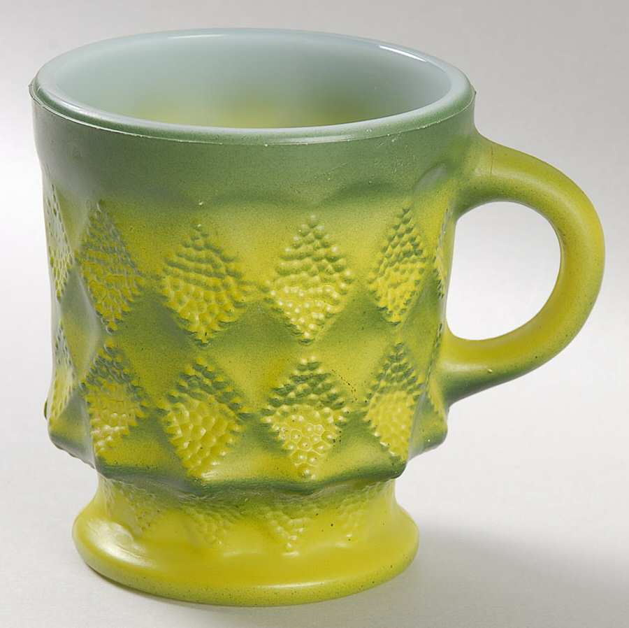 Kimberly Light Green and Dark Green Mug by Anchor Hocking-1