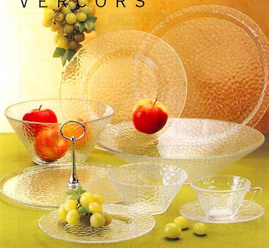 Vercors  Clear Center Handle Tray by Arcoroc-1