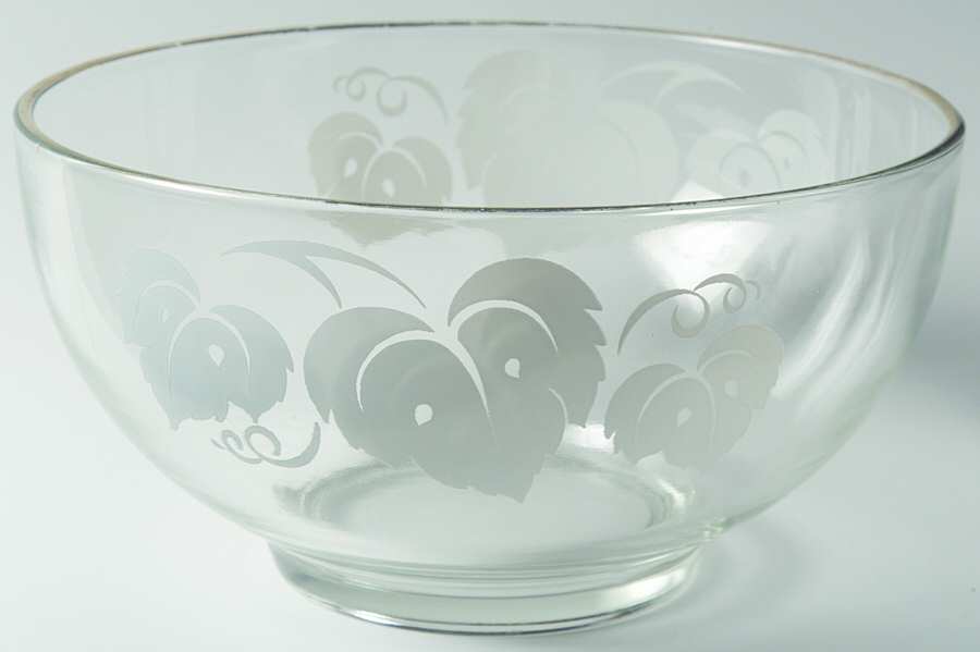 76 Grape Clear (Gold Trim) Punch Bowl by Anchor Hocking-1