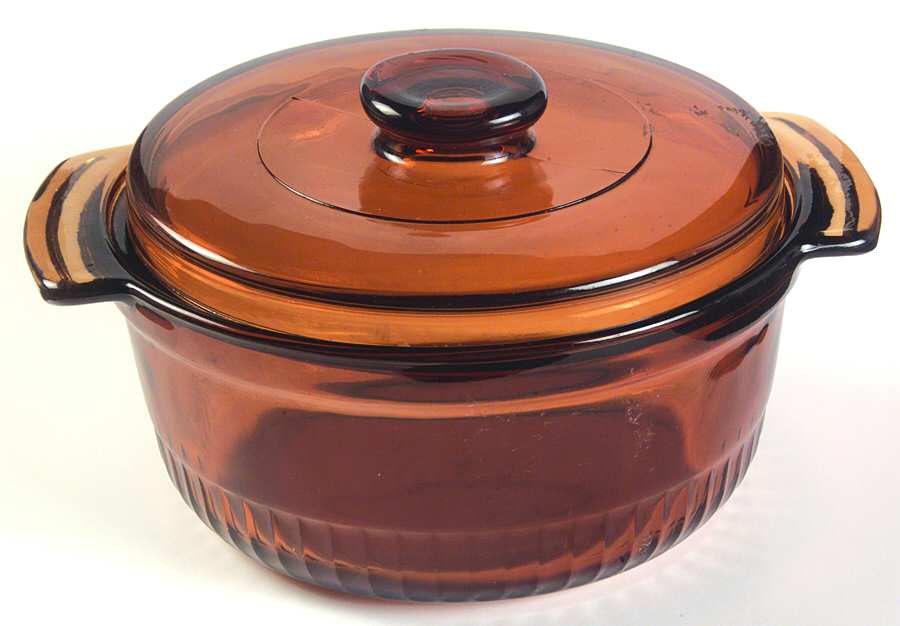 Harvest Amber 1 Quart Round Covered Casserole by Anchor Hocking-1