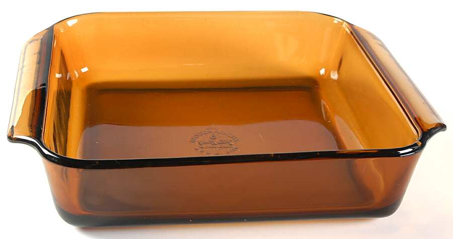 Harvest Amber Square Baker by Anchor Hocking-1