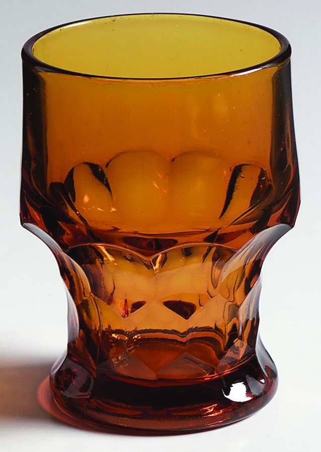 Georgian Dark Amber 8 Oz Flat Tumbler by Anchor Hocking-1