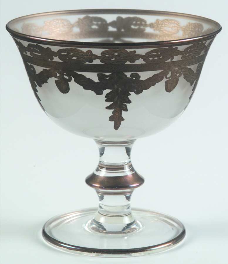 Vetro Silver (Frosted) Footed Dessert by Arte Italica-1