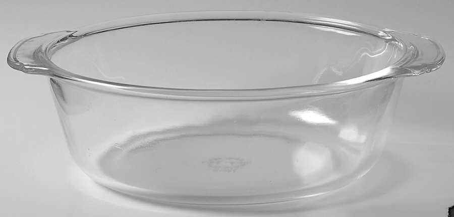 Crystal Clear 2 Quart Round Covered Casserole, No Lid by Anchor Hocking-1