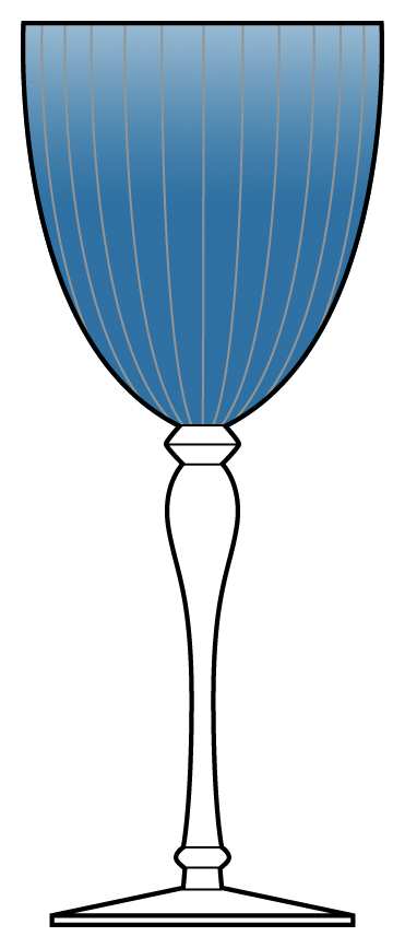 Aldrich Blue Wine Glass by Artland-1