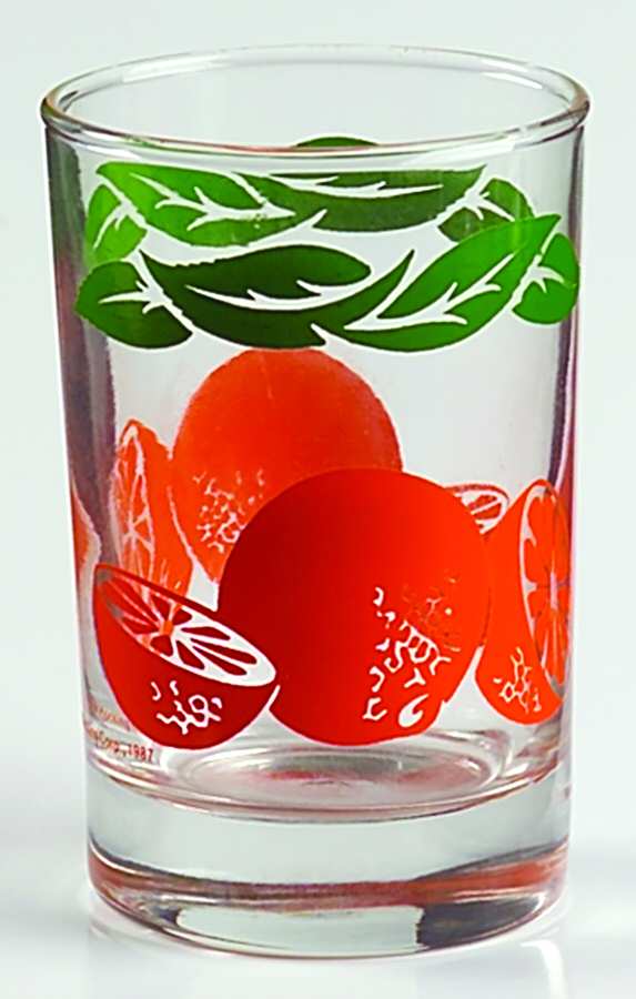 Oranges Flat Juice Glass by Anchor Hocking-1