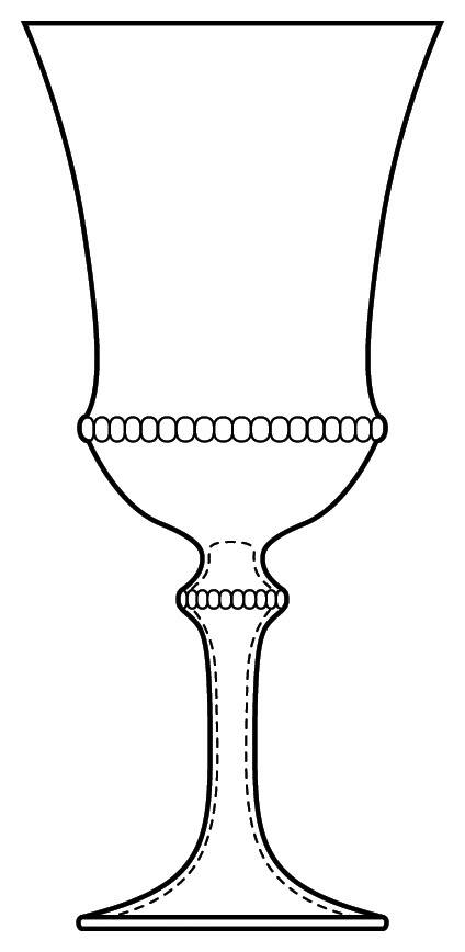 Sofia (Beaded) Water Goblet by Arte Italica-1