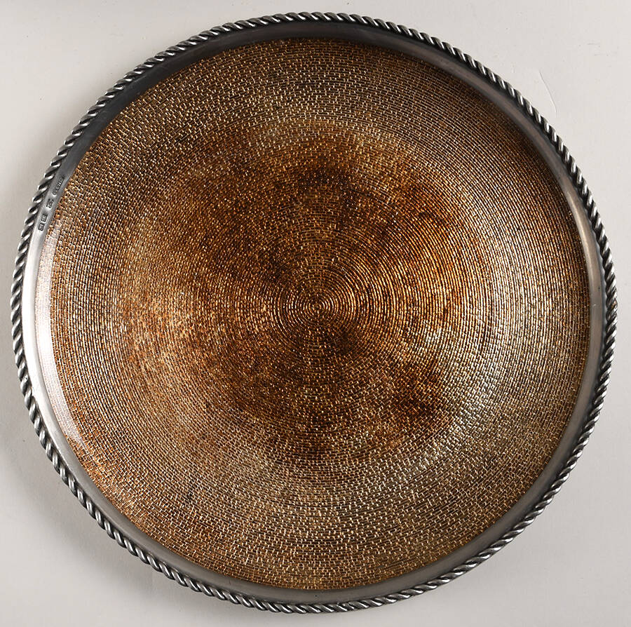 Metallico 14" Deep Round Platter by Arte Italica-1