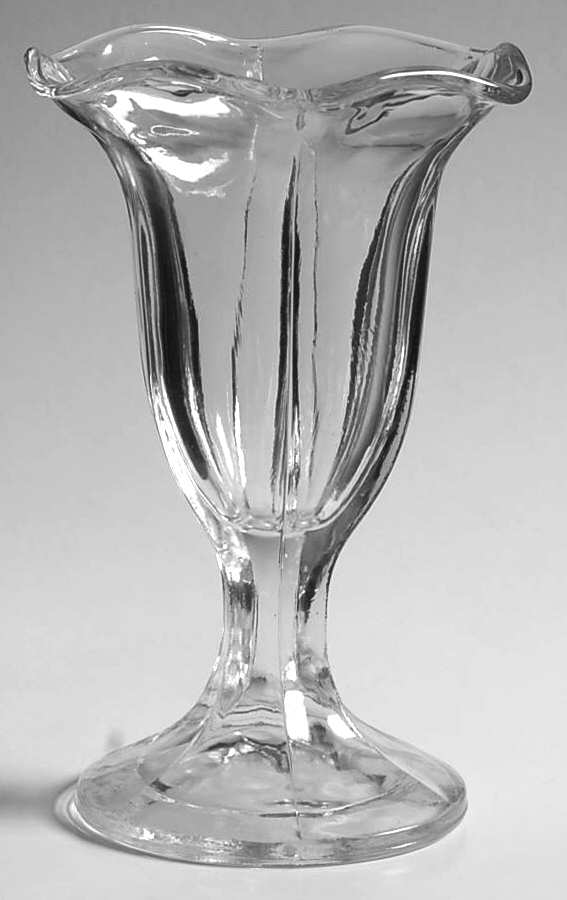 Fountainware Clear Footed Sundae Glass by Anchor Hocking-1