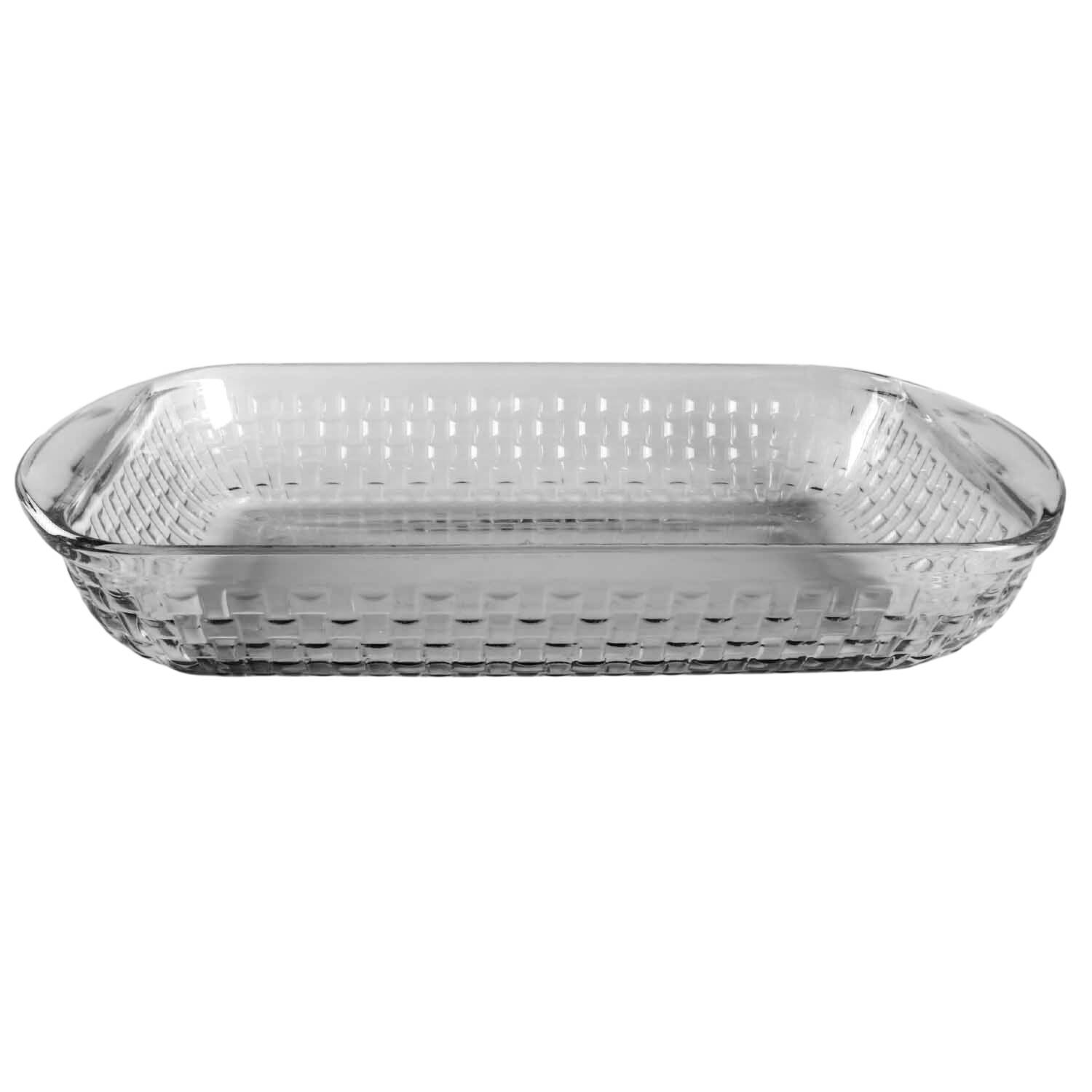 Basketweave 13" Rectangular Baker by Anchor Hocking-1