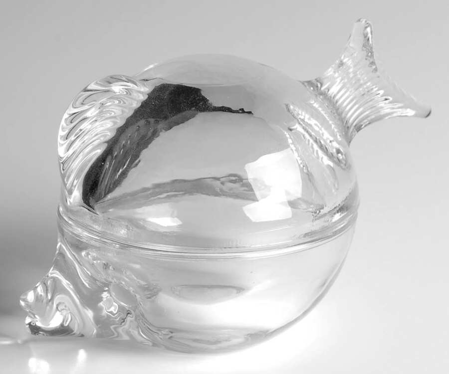 Animals & Figurines Fish Jar & Lid by Anchor Hocking-1