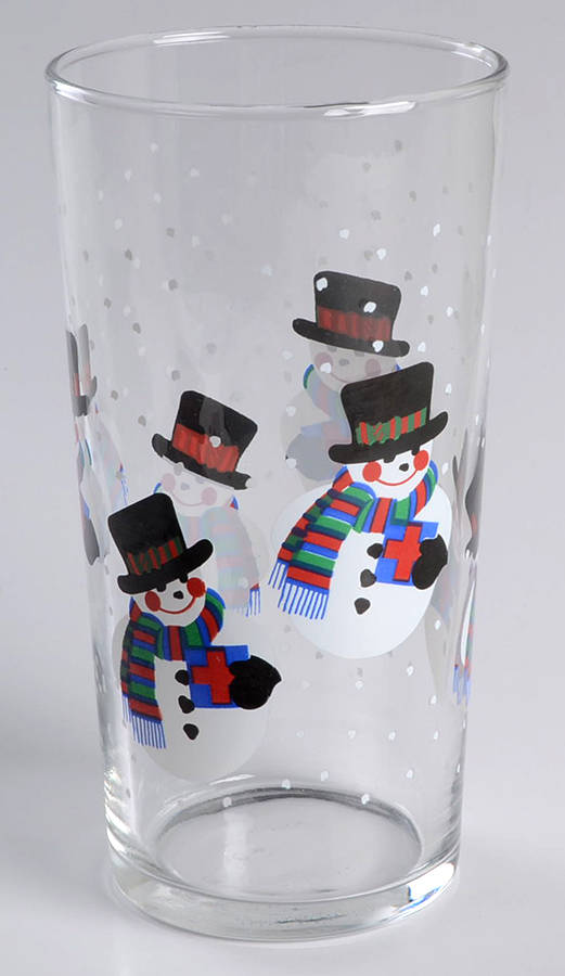Snowman Flat Tumbler by Arcoroc-1