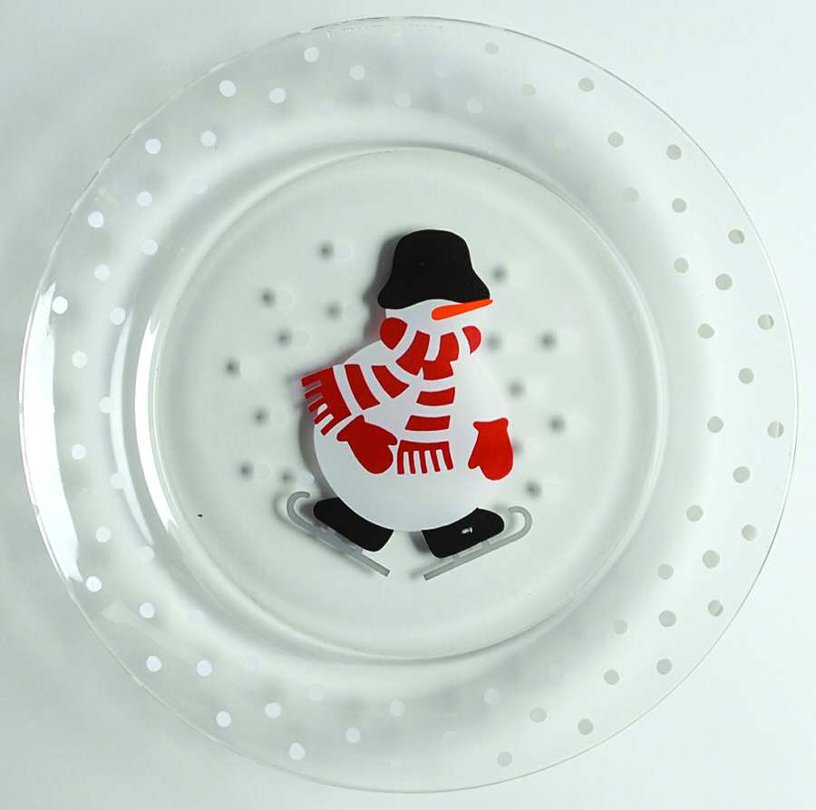 Snowman Salad Plate by Arcoroc-1