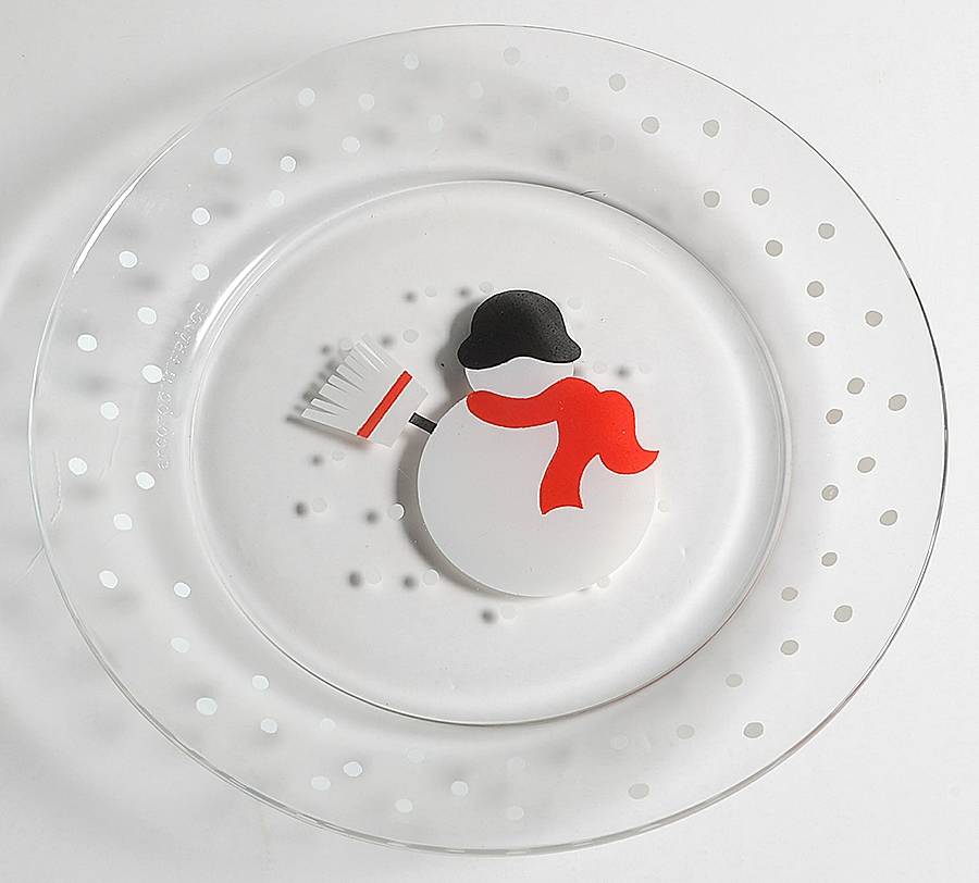 Snowman 8" Salad Plate by Arcoroc-1