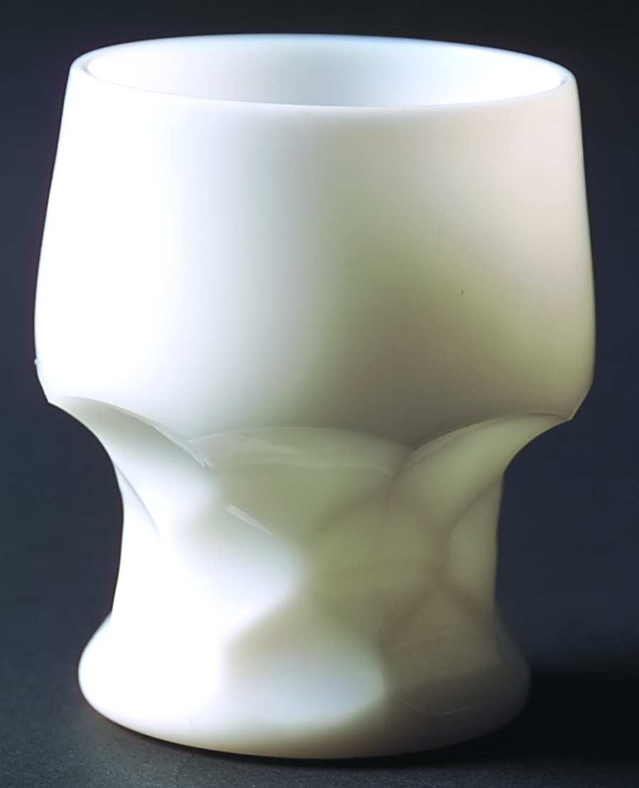 Georgian Milk Glass 8 Oz Flat Tumbler by Hazel-Atlas-1