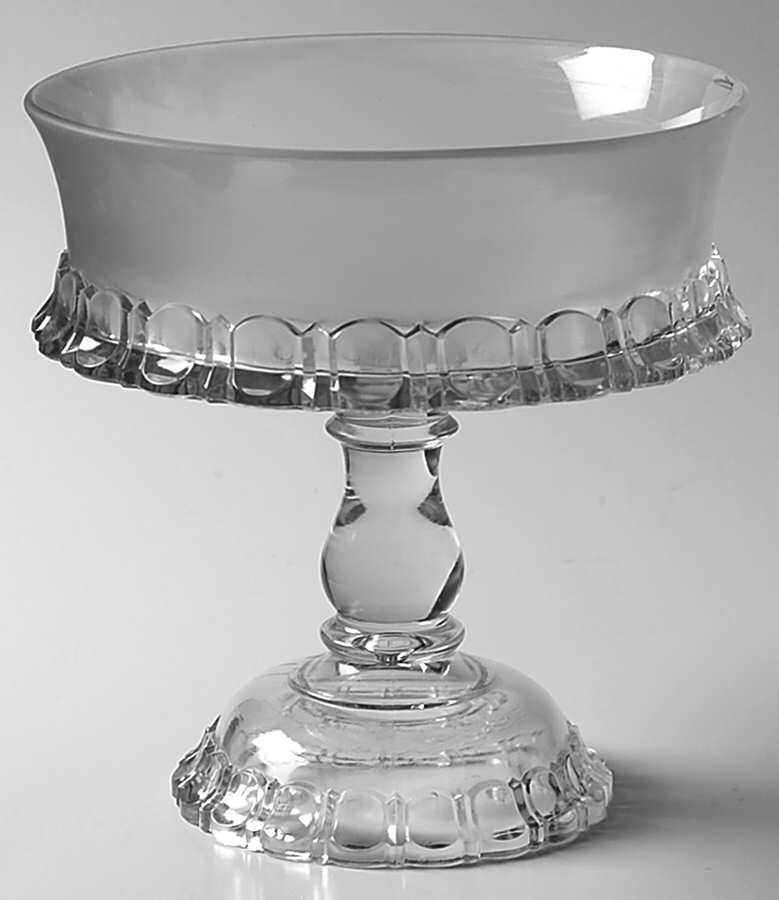 Apollo Clear Etched Round Compote (Height X Width) by Adams & Co-1