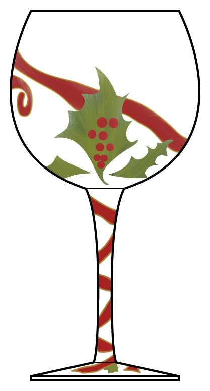 Holiday Ribbon Water Goblet by Ambiance Crystal-1
