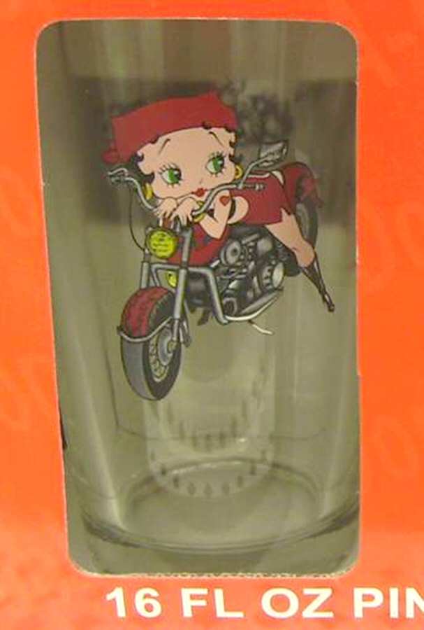 Biker Betty Beer Glass by 3E Trading, LLC-1