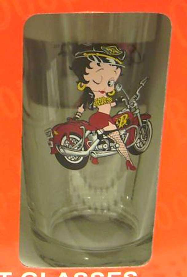 Biker Betty Beer Glass by 3E Trading, LLC-1